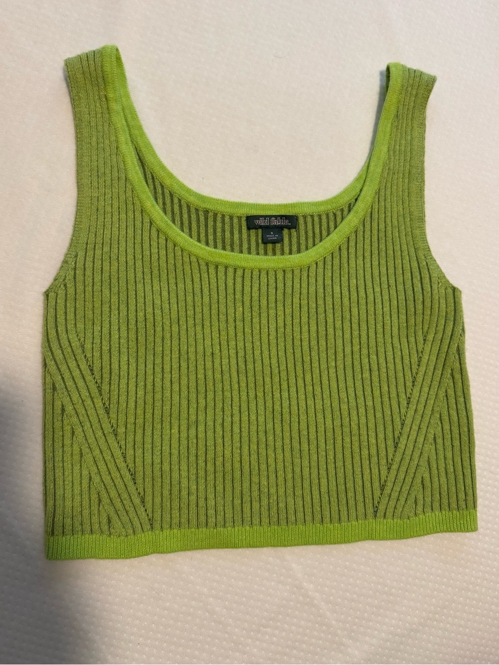 Wild Fable Green Knit Crop Top